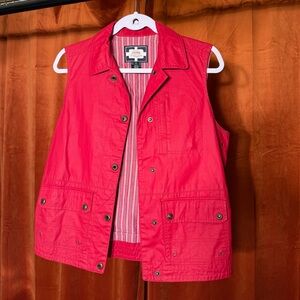 Ralph Lauren Naval Supply Vibrant Red Waxed Canvas Vest